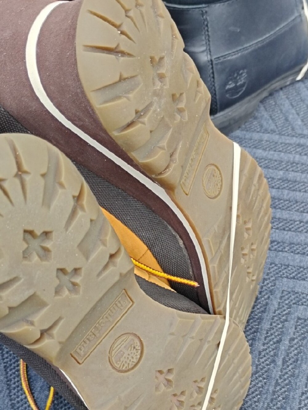 Timberland Wheat and Brown Nubuck Wedge Lace-Up Boots - Picture 3 of 4